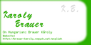 karoly brauer business card