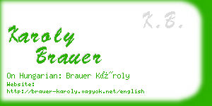 karoly brauer business card